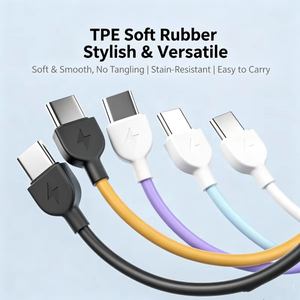 Câble de charge rapide double <span class=keywords><strong>Type</strong></span> C de 17 cm, 60W PD, TPE, multicolores, court, pour la charge quotidienne en voyage - Product Image 2