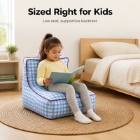 Kinder-Samt-Mini-Sofa mit Waschbarem Bezug Faltbares Design Tragegriff - Moderner Stil für Kinder ab 2 Jahren