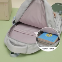 Mochila Escolar Impermeable con Forma de Gato para Niños, con Ventana Transparente y Compartimento para Carro, Linda Mochila Escolar con Cara de Gato para Niñas
