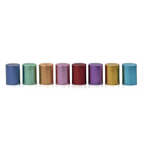 Flacon à bille en verre coloré arc-en-ciel 10 ml pour huiles essentielles, parfum et sérum de soin de la peau, flacons portables en acier pour les voyages