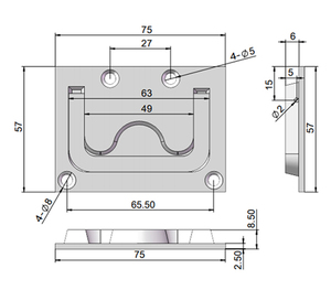 Maniglie a Incasso Quadrate in Acciaio Inox 304, <span class=keywords><strong>Pomelli</strong></span> Nascosti per <span class=keywords><strong>Mobili</strong></span> - Product Image 4