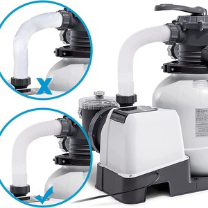 Tuyau de piscine 16 pouces 1,5 pouces pour pompes filtrantes Intex, système de filtration de sable, piscine hors sol, piscine gonflable, matériau PVC - Product Image 4