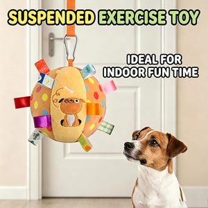 Squeaky Plush Dog Toy Ball Bite Resistant Molar Chew Ball Interactive Self-entertainment Pet Toy for Dogs Daily Training Play - Product Image 3