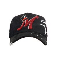 Gorra de Béisbol de Felpa a la Moda, Unisex, de Cinco Paneles, de Algodón, Ajustable, con Cierre a Presión y Diseño de Letras