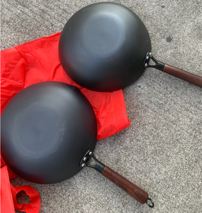 Wok traditionnel chinois en fonte Style japonais carré en acier au carbone avec <span class=keywords><strong>poignée</strong></span> <span class=keywords><strong>amovible</strong></span> pour cuisinière à induction à gaz - Product Image 5