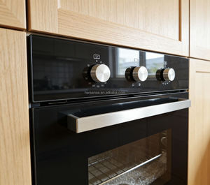 60cm Ankastre Elektrikli Fırın Siyah Cam Panel Mekanik Kontrol Zamanlayıcılı 220 240V 50 60Hz Ev Mutfak Kullanımı İçin - Product Image 2