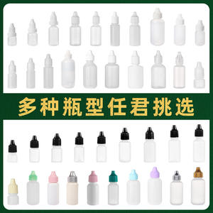 <b>Plastic</b> Dropper Bottles 5ml 10ml 15ml With Anti Theft Caps For Personal Care Liquid Dispensing - Product Image 3