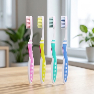 Cepillo de Dientes para Adultos con el Mejor Servicio, Cerdas de Nylon Suaves de Dureza Media con Soporte de Ventosa para Uso Doméstico - Product Image 1