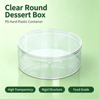 Boîte à dessert en plastique personnalisée SUNSHING avec couvercle, boîte à bonbons, boîte cadeau, boîte ronde pour tiramisu, boîte à pâtisserie, emballage transparent pour gâteau