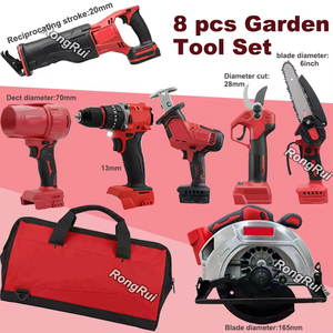 Juego de Herramientas Eléctricas 18 en 1, Amoladora Compacta, Llave Inglesa, Taladro Percutor, Sierra, Destornillador, Bolsas, Herramienta Inalámbrica Portátil de 18 V, Kit de Herramientas Inalámbricas - Product Image 4