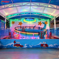 Manège de fête foraine personnalisé, machine de jeu de parc d'attractions, 24 places, Tagada Disco Turntable en fibre de verre et acier