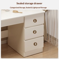 Table de maquillage de studio photo moderne et simple, coiffeuse intégrée avec rangement pour chambre à coucher et miroir de maquillage, vente en gros