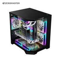 Caja de PC para Juegos Zeromaster Micro ATX, Chasis de Vidrio Templado con Alto Flujo de Aire, Compatible con Enfriador Líquido de 360 mm, MATX ITX, OEM de Fábrica
