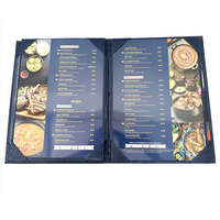 Porte-menu personnalisé en PVC/cuir PU, porte-menu alimentaire, porte-menu de restaurant