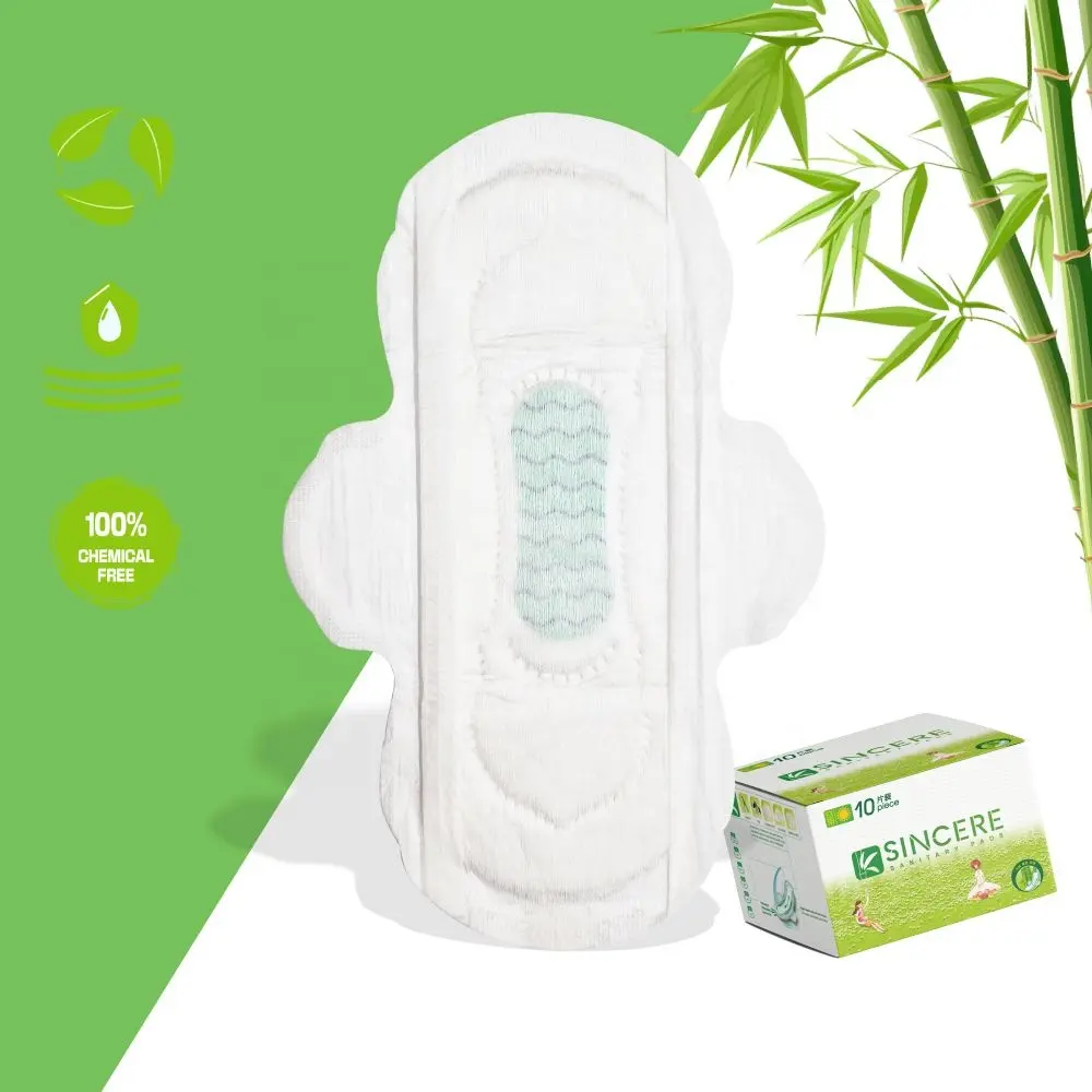 Amostra grátis Biodegradável Organic Sanitary Pads Mulheres Menstrual Lady 240mm Anion Guardanapo Sanitário