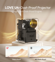 Projecteur intelligent Android BYINTEK Love 1 U4, résolution native 1080P, prise en charge 4K, anti-poussière, portable, home cinéma, vidéo projecteur