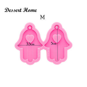 DY0637 S/M/Lシャイニーハムサハンドシリコンイヤリングモールドジュエリーエポキシブラックライフマターモールドレジンクラフト - Product Image 4