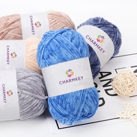 Fil 100% polyester, 5 mm, épaisseur moyenne, fil chenille pour tricot à la main, crochet DIY, pull, écharpe ou sac