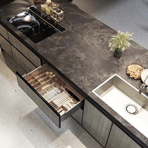 Ensemble de meubles de salle à manger de luxe écologiques personnalisés en marbre pour appartement d'hôtel cinq étoiles moderne - Product Image 4