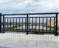 Rampe de balcon en aluminium découpée au laser CNC, thermolaquée, pour villa, hôtel, bricolage