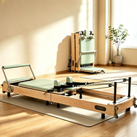 Klassisches Design Aluminium Gesundheits-Trainingsbett für Zuhause Sicheres Eichenholz-Bett Multifunktionales Klappbares Langlebiges Holz-Ahorn-Pilates-Reformer