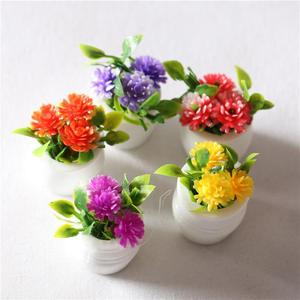 Miniatura de Planta Floral en Maceta para Casa de Muñecas, Modelo en Miniatura con Adornos de Paisaje, de Plástico - Product Image 1