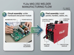 เครื่องเชื่อม YIJIU รุ่นใหม่ 220V 160A มัลติฟังก์ชั่น IGBT 3-in-1 แบบใช้แก๊ส/ไม่ใช้แก๊ส  60% ดิวตี้ไซเคิล 5.7KVA - Product Image 4