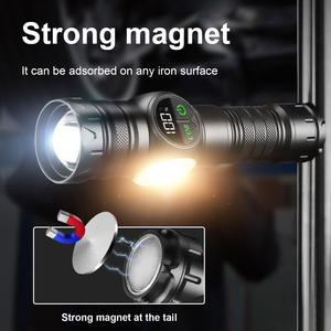 Trắng Laser Đèn Pin Loại C Sạc Bảng Điều Chỉnh Mạnh Mẽ Từ Tính COB Side Ánh Sáng Đôi Chuyển Đổi <span class=keywords><strong>LED</strong></span> Đèn Pin Với Nam Châm - Product Image 5