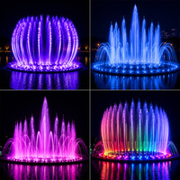 Fontaine musicale de danse personnalisée DEWY en acier inoxydable, durable, design moderne de luxe pour l'aménagement extérieur commercial, hôtels, villas et paysages