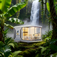 Maison Capsule Spatiale de Luxe Préfabriquée Modulaire, Mini-Maison Intelligente, Cabine Portable pour Hôtels, Villas et Projets Commerciaux