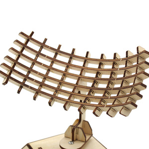 Kit de modelo de antena parabólica de madera, juguete educativo de ciencia para niños de 7 a 9 años, ensamblaje manual, proyecto de aprendizaje STEM, forma geométrica - Product Image 3