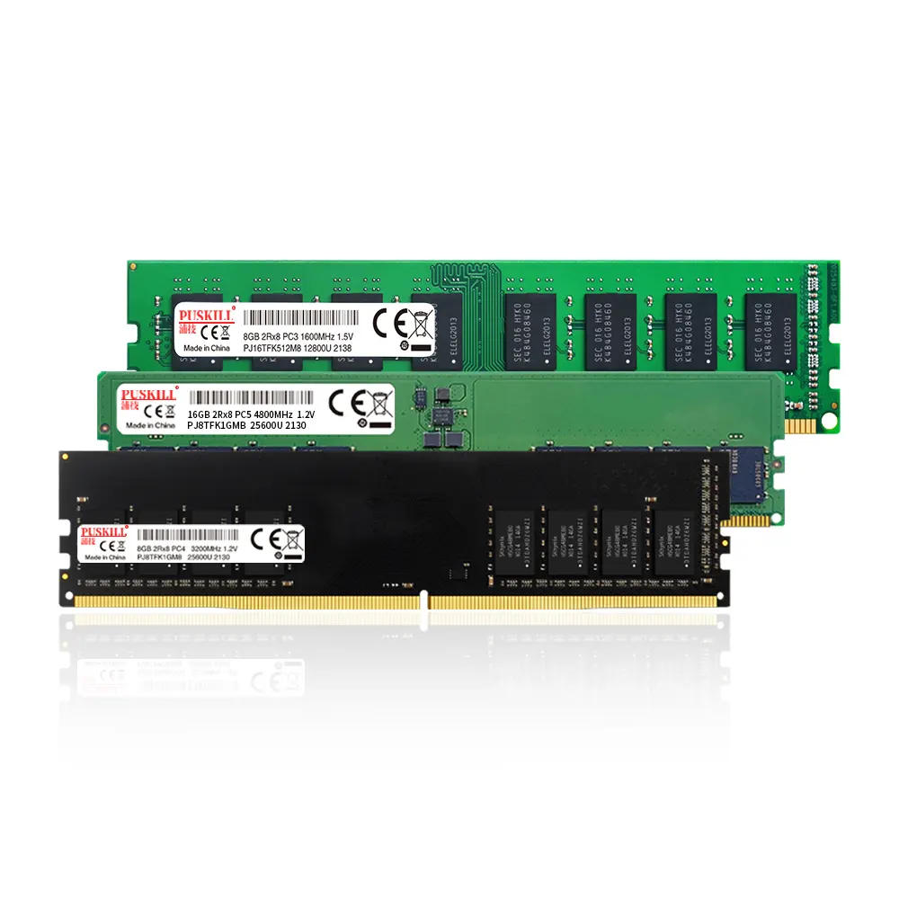 Puskill Memoria Ram DDR3 DDR4 DDR5 1600mhz/3200mhz/4800mhz Memory Rams 4GB/8GB/16GB/32GB 1.5V/1.2V/1.1V for motherboard