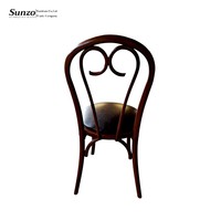 Sunzo Klassischer Wiener Stil Bugholzstuhl mit Französischer Geschwungener Rückenlehne für Hotel, Outdoor, Hochzeit, Café, Gastronomie - Robust und Langlebig