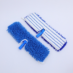 Đôi Bên Chenille Phẳng Lau Sợi Nhỏ Chenille Làm Sạch Sàn Lau Với Tay Cầm Bằng Thép Không Gỉ - Product Image 4