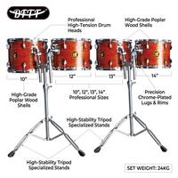 Proformer Series DFZ-T Tom-toms 10"+12" with a Stand 13"+14" with a Stand