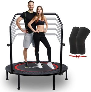 8 ft có thể điều chỉnh <span class=keywords><strong>Mini</strong></span> Gấp Thép <span class=keywords><strong>Trampoline</strong></span> cho trẻ em và người lớn tập thể dục trong nhà rebounder với bọt xử lý và bảo vệ Net - Product Image 1