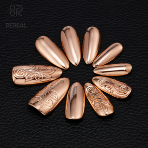 Meilleures ventes : Bijoux de nail art de luxe pour femmes, en or 10K 14K 18K et argent 925, avec moissanite VVS, nouveau design, style hip-hop personnalisé et entièrement sertis de pierres. - Product Image 2