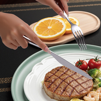 Ensemble de couverts en acier inoxydable 18/8, durable, sans danger pour les aliments, couteau, fourchette, cuillère pour la maison, le restaurant, l'hôtel, les mariages, les fêtes