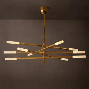 Simple American <b>Dining</b> Room Copper LED Pendant <b>Light</b> Kitchen Island Luxury Modern Brass <b>Light</b> Fixtures - Product Image 2