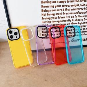 เคสโทรศัพท์ TPU สีพื้นเรียบง่าย สำหรับ iPhone 17 16 15 14 13 12 11 Pro Max  บางเฉียบ ป้องกันแรงกระแทก - Product Image 1