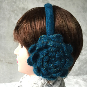 Bandeau fleuri fait main OEM, cache-oreilles en crochet pour l'hiver, cache-oreilles en crochet pour filles - Product Image 5