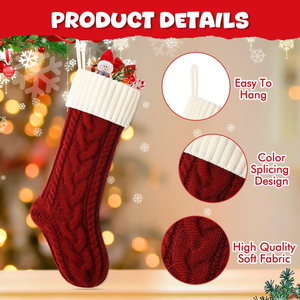 Chaussettes de Noël tricotées chaudes et douillettes pour enfants, sacs cadeaux pour bonbons, vente chaude d'usine pour Joyeux Noël - Product Image 3