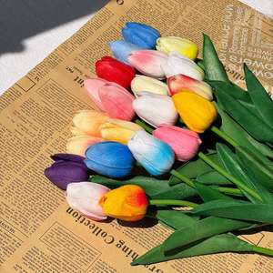 Bouquet di Tulipani Artificiali in PU Effetto Tocco Reale, Ideale per Decorare Salotti, <span class=keywords><strong>Cucine</strong></span>, Hotel e Matrimoni - Product Image 5