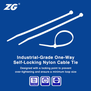 Bridas de Nylon 66 Blancas Fabricadas en Taiwán con Punto de Corte 3.2*142mm, Reutilizables con Clasificación de Resistencia al Fuego 94V-2 - Product Image 2