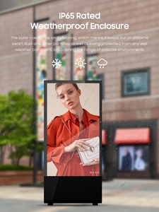43 55inch quảng cáo kỹ thuật số màn hình ngoài trời Battery Powered kỹ thuật số biển di chuyển độ sáng cao LCD hiển thị kiosk - Product Image 4