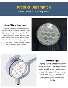 Trần gắn cánh tay duy nhất yd200c Lux y tế dẫn kiểm tra đèn hoạt động ánh sáng hoạt động ánh sáng cho phòng khám thú y - Product Image 4