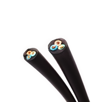 Gaine noire 300/500V 450/750V 3 Core 3G1.5 3G2.5 3G4 câble électrique multi-noyaux isolé en caoutchouc Flexible pour usage industriel