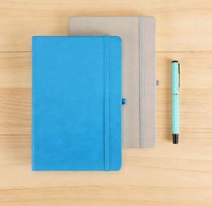 Carnet de notes/agenda A5 A6 à grille pointillée et lignée 2026 avec élastique et couverture rigide - Product Image 1