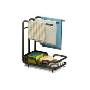 Offre Spéciale haute qualité éponge brosse <span class=keywords><strong>savon</strong></span> porte-torchon mural auto-adhésif cuisine Caddy organisateur évier étendoir - Product Image 2
