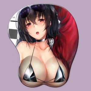 Vente en gros BAS quantité minimale de commande Anime Sexy 3D Confortable Repose-main Tapis de souris Impression personnalisée Gel de silicone Tapis de souris Seins Cheveux rouges - Product Image 3